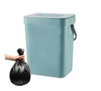 Poubelle murale - pp 3l Hangiing Trrash caan avec couvercle et poignée | Porte d'armoire de cuisine sous l'évier en plastique poubelle | Kitchhen bin suspendu trassh caann