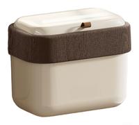 Poubelle murale Touch Lid de 9 litres pour cuisine et salle de bain avec joint de conteneur et assemblage robuste ABS TPE PET (petite taille, blanc)