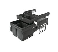 Poubelle Naber Cox® Base 360 S/500-3 avec socle, anthracite, sans couvercle, H 460 mm 8013371