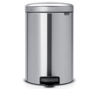 Poubelle NewIcon Brabantia 20 L gris brossé mat