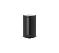 Poubelle Newlcon 12 L noir mat - - Noir - Métal