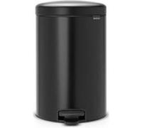 Brabantia 112928 New Icon Poubelle à Pédale Acier Inoxydable Noir 20,6 x 26,6 x 29,2 cm 5 L