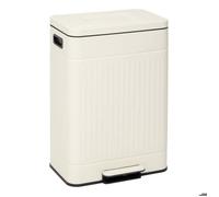 Poubelle Nova avec Pedale 2x30L Beige 45,5x36,5x67 cm