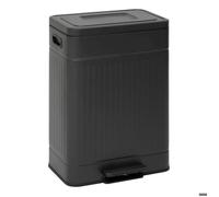 Poubelle Nova avec Pedale 2x30L Noir 45,5x36,5x67 cm