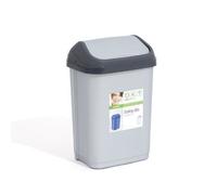 keeeper Poubelle avec Couvercle Basculant, 10 L, Swantje, Argent