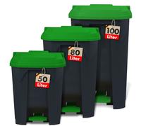 Poubelle Olaf pour la maison, le bureau et le commerce plusieurs couleurs et tailles vert 80 litres