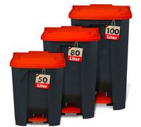 Poubelle Olaf pour la maison, le bureau & le commerce plusieurs couleurs & tailles rouge 80 litres