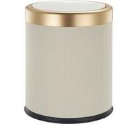 Poubelle Push en Plastique 8L GLINT Blanc et Or