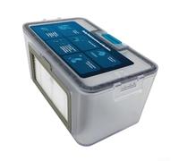 Poubelle optimisée pour aspirateurs robots 999 et M20 avec rétention efficace des débris et lisse qui permet un nettoyage rapide entre les utilisations