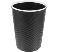 Poubelle Ouverte avec Anneau de Pression, Noir Plastique, Grand Format | Design Simple Moderne, Surface Intérieure Lisse, Stable et Facile à Nettoyer, pour Bureau et Chambre