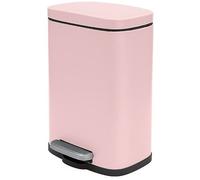 Spirella - Poubelle de Salle de Bain à Pédale AKIRA - Acier Inoxydable Haut de Gamme - Fermeture Silencieuse Easy-Close - Rose Mat - 5L