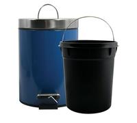 Poubelle ? P?dale Inox 3l Bleu
