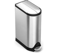 Poubelle papillon à pédale 18L code L inox - Simplehuman - Argent - Inox G