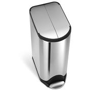 Poubelle papillon à pédale 30L code H inox
