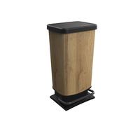 Poubelle Paso Avec Pédale En Polypropylène 40 L Couleur Effet Bois. De Trois