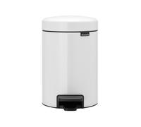Brabantia 112126 New Icon Poubelle à Pédale Acier Inoxydable Blanc 17 x 23,5 x 26,4 cm 3 L