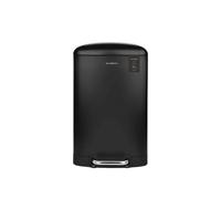 Les Collectors Poubelle de cuisine à pédale N°505 Acier inoxydable 20L, finition mat noire