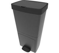 Kitchen Move Poubelle de cuisine tri sélectif PICEA 70 L double compartiment Gris