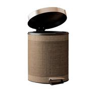 Poubelle Pet, Corbeille À Papier Ménagère, Finition Cuir, Ouverture Au Pied, Adaptée Salon(Color4)