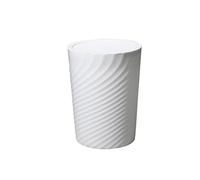 Poubelle Petite Poubelle cylindrique à Couvercle basculant for Toilettes, Bureau ou Chambre(Blanc,Moyen)