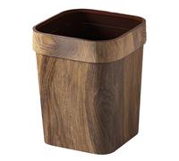 Poubelle peut vintage carré 12l grain de bois pp décembre décoratif peut gaspiller le bac de poussière pour la salle bain du salon du salon