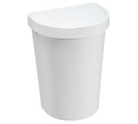 Poubelle Plast Team, corbeille à papier, couvercle rabattable, blanc, 25 l, Seattle Swing