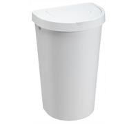 Poubelle Plast Team, corbeille à papier, couvercle rabattable, blanc, 45 l, Seattle Swing