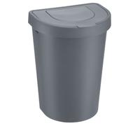 Poubelle Plast Team, corbeille à papier, couvercle rabattable, gris, 25 l, Seattle Swing