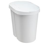 Poubelle Plast Team, couvercle rabattable, double, blanc, 2 x 25 l, Seattle Swing