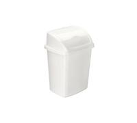 Poubelle GENERIQUE Poubelle plastique 4,5 litres rectangle à couvercle basculant blanche