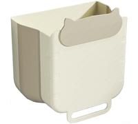 Poubelle pliable peu encombrante conçue pour être accrochée à l'intérieur des armoires de cuisine pour une organisation efficace et un encombrement des espaces de vie (gris moyen)