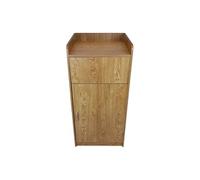Poubelle Porte-Plâteau Commerciale Bois Erable 55 x 56 x 117 cm Capacité 100 L