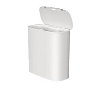 Poubelle Poubelle à capteur Intelligent 10l, Maison, Salle de Bains, Toilettes automatiques avec Couvercle, Salon électrique, Corbeille déchets Fente étroite(Blanc,1PACK)