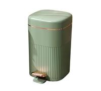 Poubelle, Poubelle à Couvercle Souple en Plastique avec Anneau de Pression, adaptée au Salon, la Chambre et Salle Bain(Green,S)