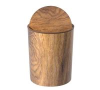 Poubelle - Poubelle différenciée | Poubelle différenciée externe | Panier avec couvercle Basculant, effet bois | Poubelle de style rétro pour salle de bain, salon, bureau, dortoir, garage