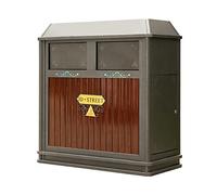 Poubelle Poubelle extérieure Poubelle de tri extérieur avec Couvercle supérieur boîte à Fleurs Grande capacité