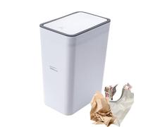 Poubelle pour chat - Boîte à poudre - Couvercle fermé - Transa des déchets avec couvercle supérieur de grande capacité 10 l et 15 prévention - Hygiénique compact