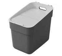 Poubelle pour le recyclage 20 litres gris foncé prête à collecter Curver.