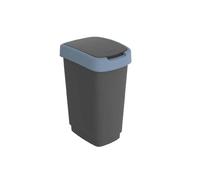 Poubelle pour les dechets Rotho Twist 25L swing noir/bleu foncé