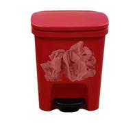 Poubelle pour marches de cuisine, poubelle avec couvercle, poubelle rectangulaire fine avec pédale à fermeture amortissante - Le couvercle de protection contre les odeurs se place sur le panier de la