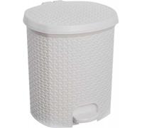 Poubelle pour Salle de Bain Elégante en Plastique 21 litres - Blanc