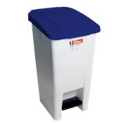 Poubelle professionnelle à pédale 60 L avec couvercle - Bleu