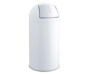 Poubelle professionnelle inox à clapet 30 litres - Blanc