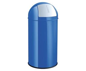 Poubelle professionnelle inox à clapet 30 litres - Bleu