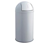 Poubelle professionnelle inox à clapet 30 litres - Gris