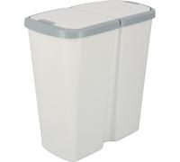 Poubelle Prosperplast COMPACTA Q DUO, 45 l cendre avec couvercle gris clair