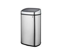 Poubelle push inox CITY argent 58L Gris G
