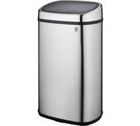 Poubelle push inox CITY argent 58L Gris G