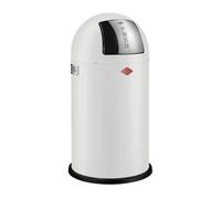 Poubelle Pushboy - WESCO - 50L - Blanc Mat - Acier Inoxydable - Seau Amovible