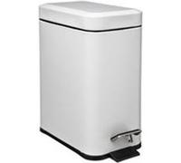 Poubelle rectangle - 5 L - Inox - Blanc Blanc G